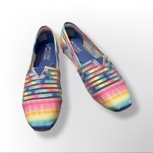 Womens Bobs from sketchers with memory foam multi color